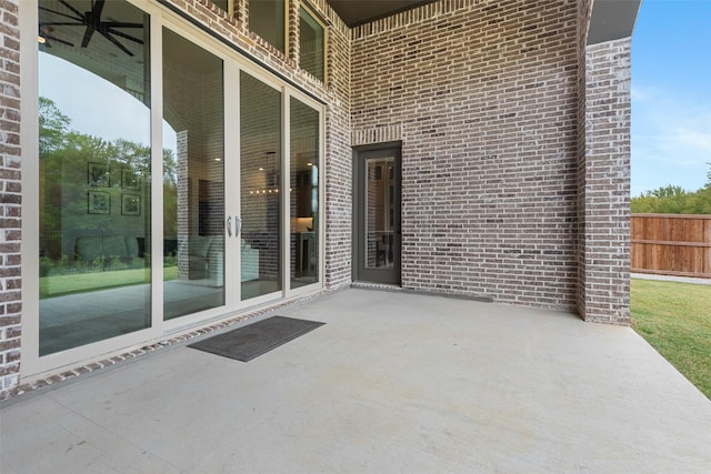 view of patio with fence