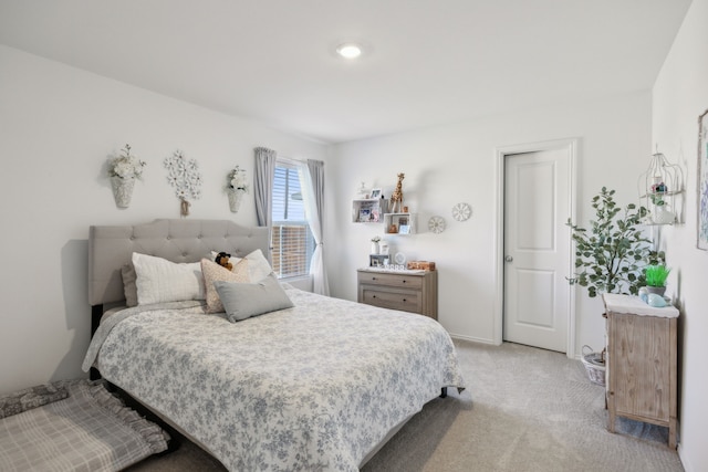 view of carpeted bedroom