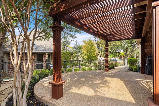 view of patio with a pergola