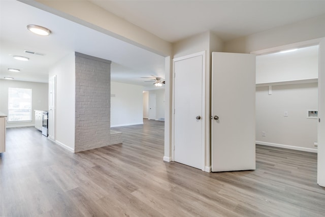 interior space featuring light hardwood / wood-style flooring