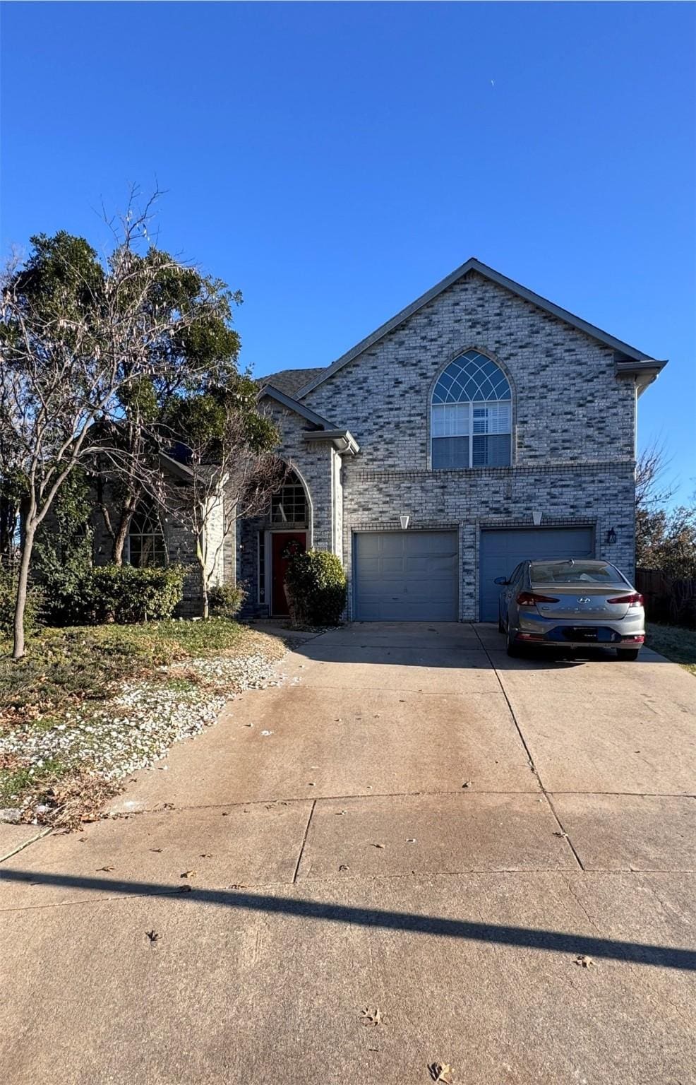 view of front property with a garage