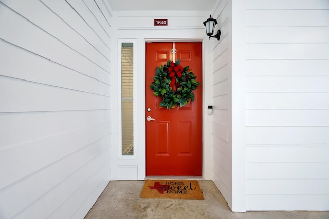 view of doorway to property