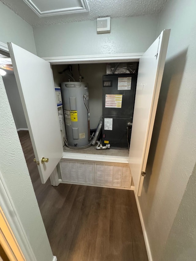 utilities with heating unit and electric water heater