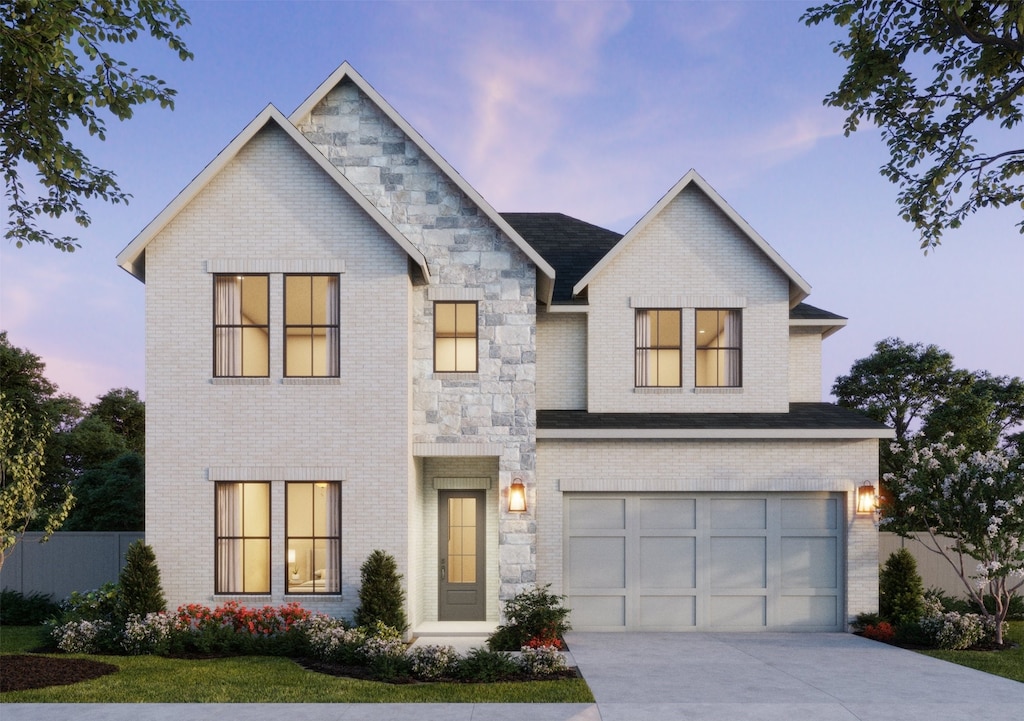 view of front of home featuring a garage