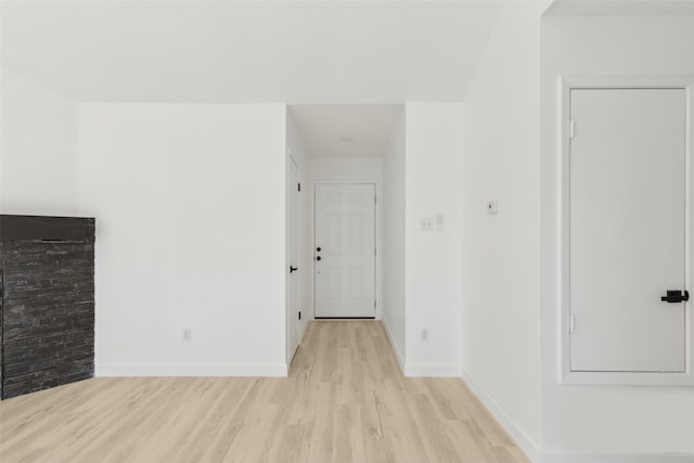 empty room featuring light hardwood / wood-style floors