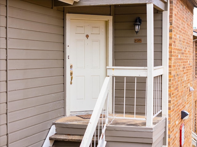 view of doorway to property