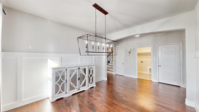 dining room featuring dark wood-type flooring