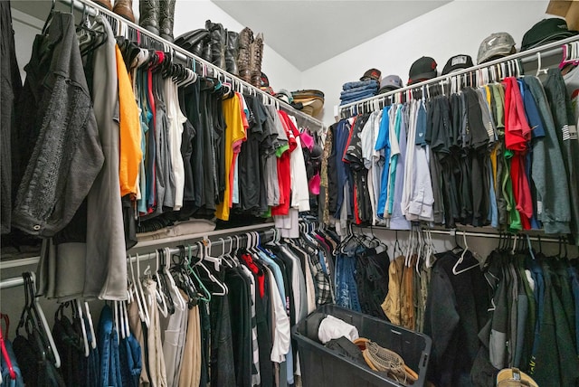 view of walk in closet