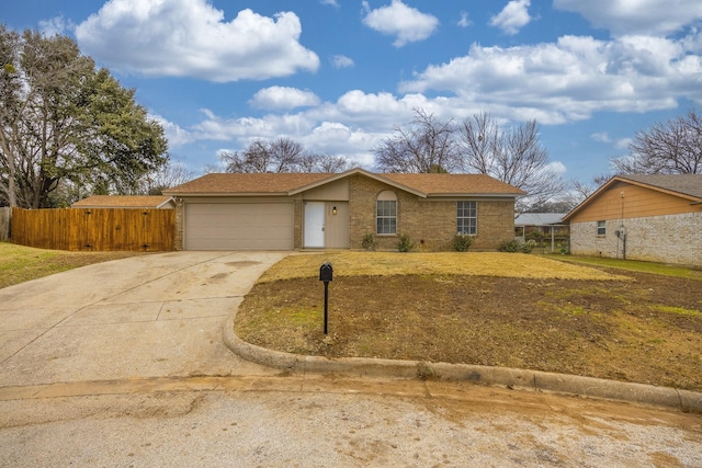 ranch-style house with a garage