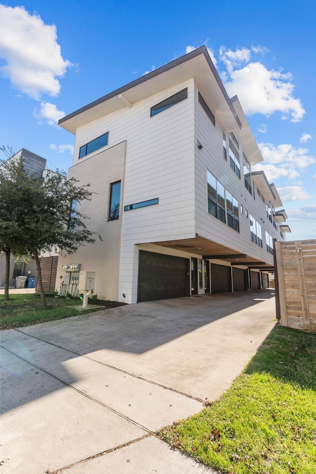 view of home's exterior featuring a garage