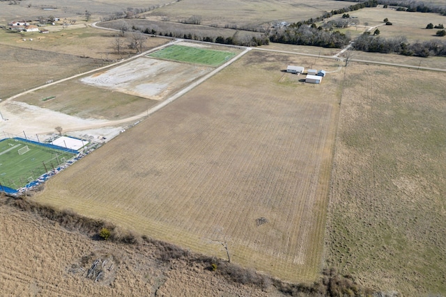 aerial view featuring a rural view