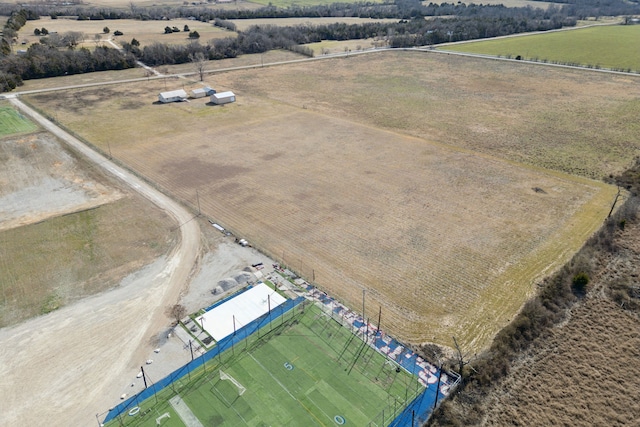 drone / aerial view featuring a rural view