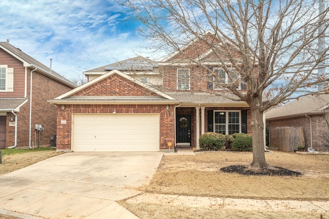 front facade with a garage