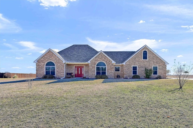 view of front of house with a front yard