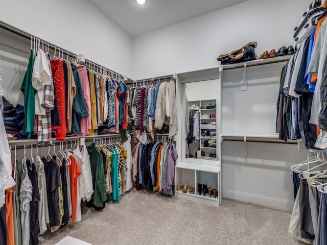 spacious closet with carpet floors