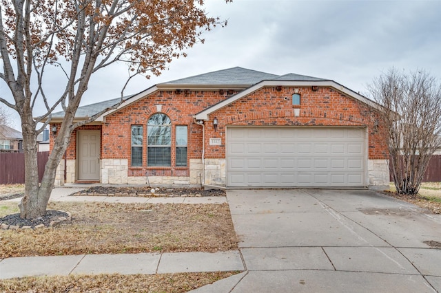 view of front facade with a garage