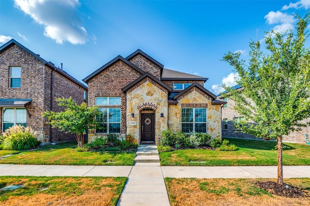 view of front of house featuring a front yard