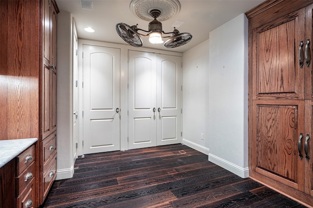 interior space featuring dark hardwood / wood-style floors