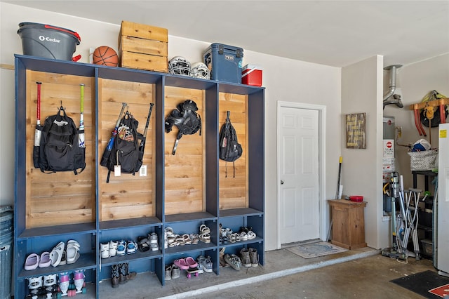 mudroom featuring concrete floors