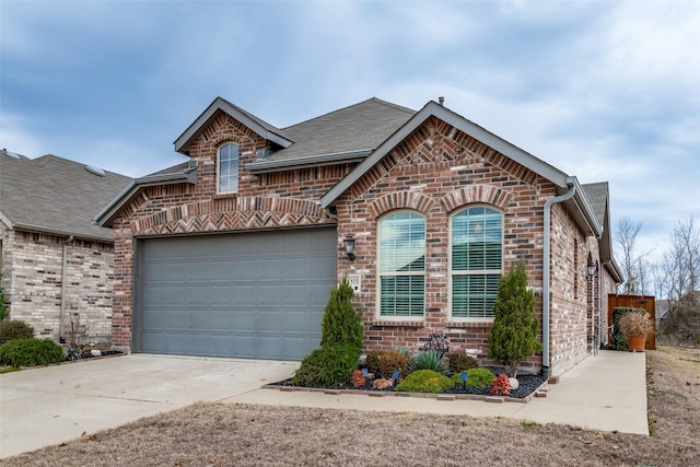 view of front property with a garage