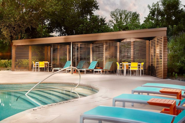 view of pool with a patio