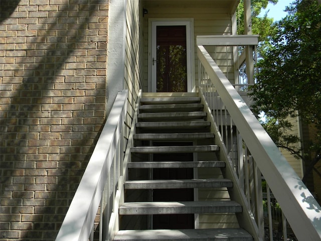 view of stairway