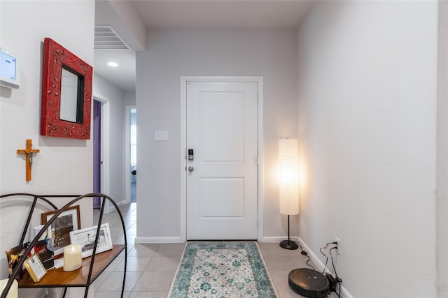 view of tiled foyer