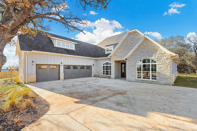 view of front of home featuring a garage