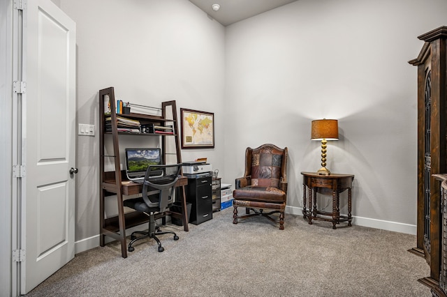 view of carpeted office