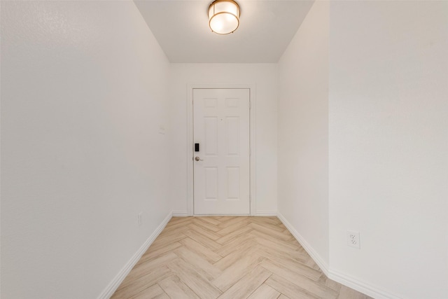 empty room featuring light parquet floors