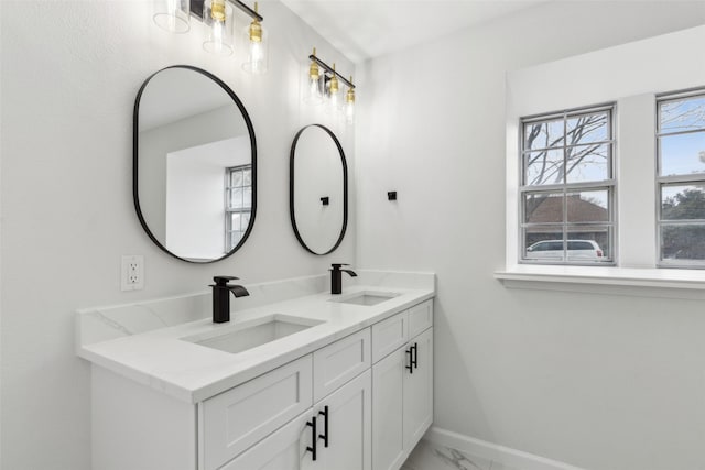 bathroom featuring vanity