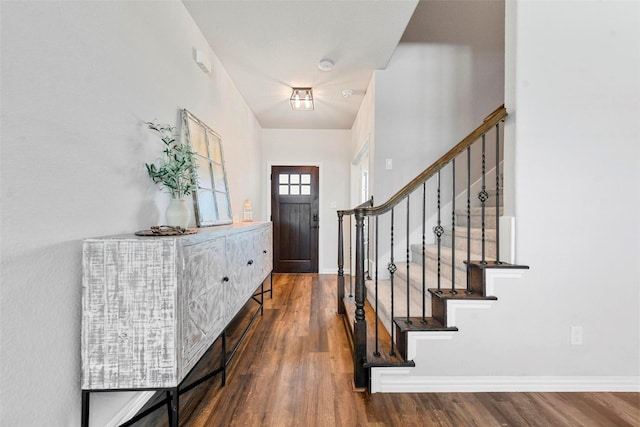 foyer featuring hardwood / wood-style floors