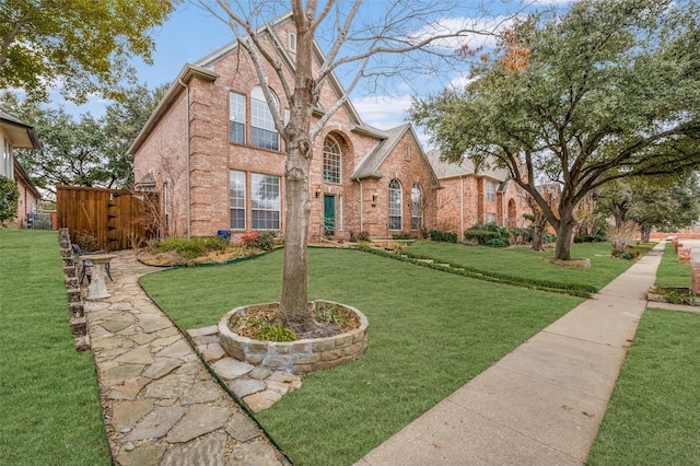 view of front facade with a front yard