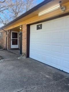 exterior space featuring a garage