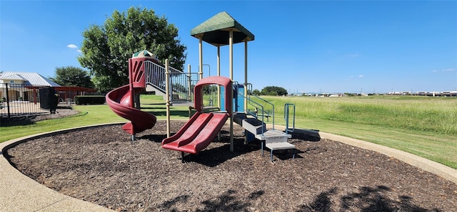 view of playground featuring a yard