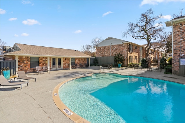 view of pool with a patio area