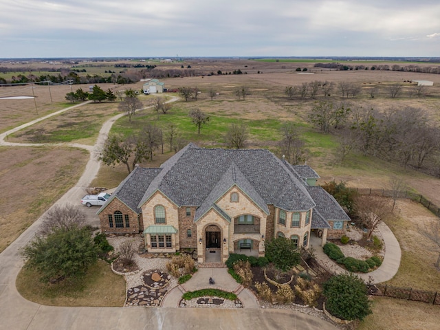 bird's eye view featuring a rural view