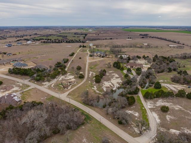 aerial view with a rural view