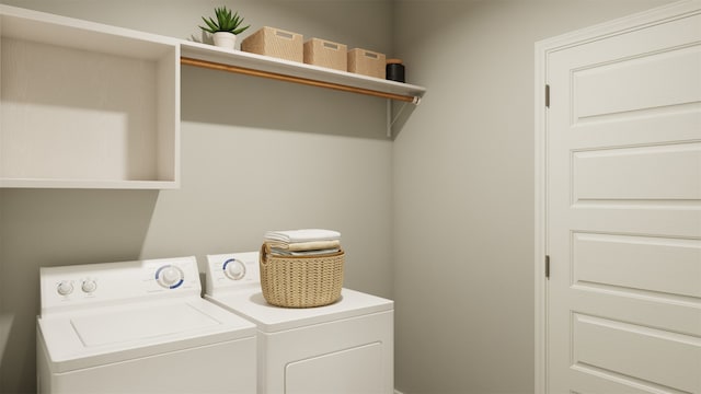 laundry area featuring separate washer and dryer