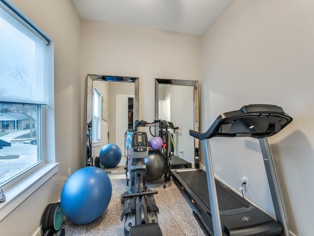 view of workout area