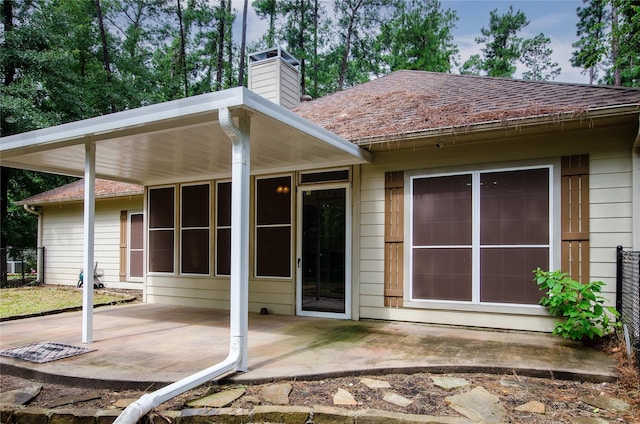 back of house featuring a patio area