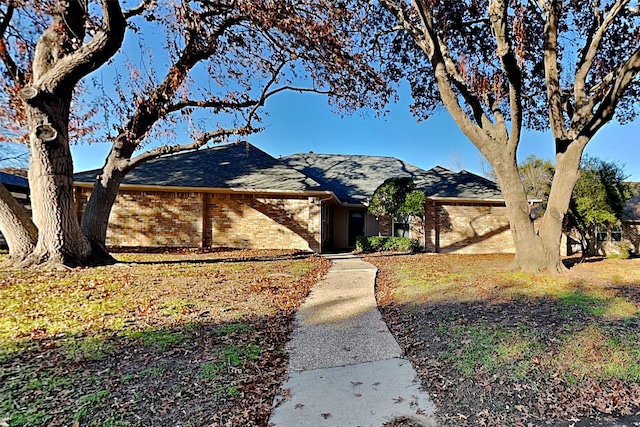 view of single story home