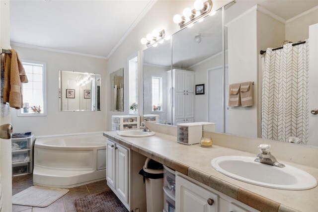 carpeted bedroom featuring ceiling fan and ornamental molding