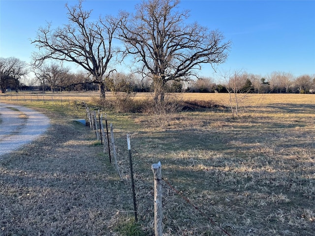 view of yard featuring a rural view