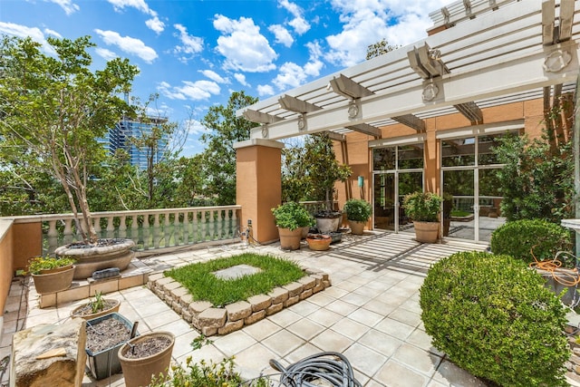 view of patio / terrace with a pergola