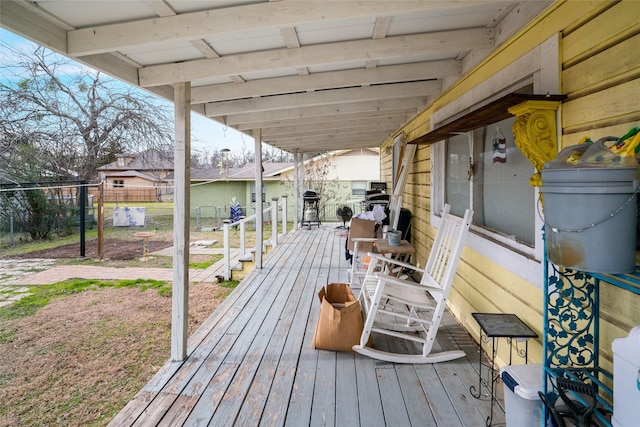 view of wooden deck