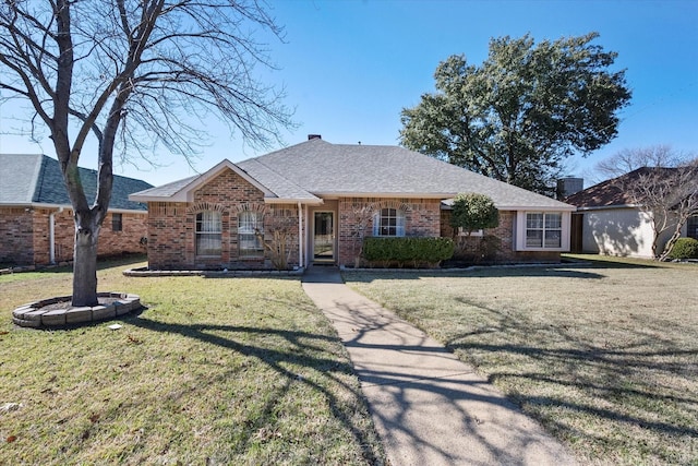 ranch-style house with a front yard