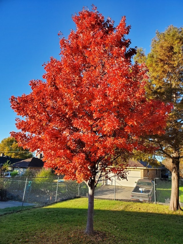 surrounding community with a yard