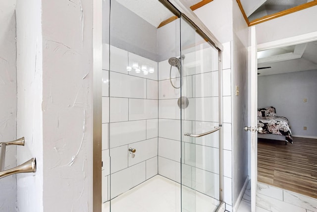 bathroom with an enclosed shower