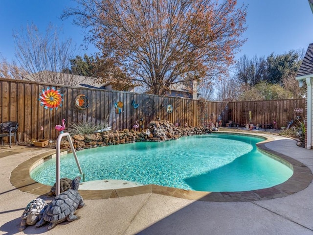 view of pool with a patio area